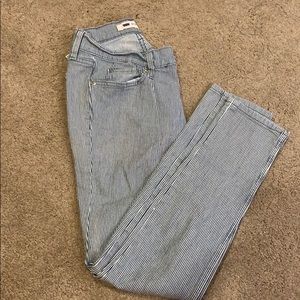 Blue and White striped Levi Jeans